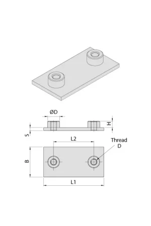 PIASTRA INFERIORE PER COLLARE STANDARD TIPO C6