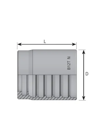 BOCCOLA PER TUBO 1/2" 1SN/2SN/2SC/R1AT/R2AT - SENZA PELATURA - INOX