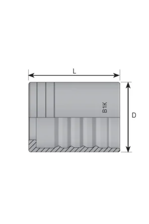 BOCCOLA PER TUBO 1" 1/2 1SC-SLIM-R17-R7-R6-1TE/2TE SENZA PELATURA