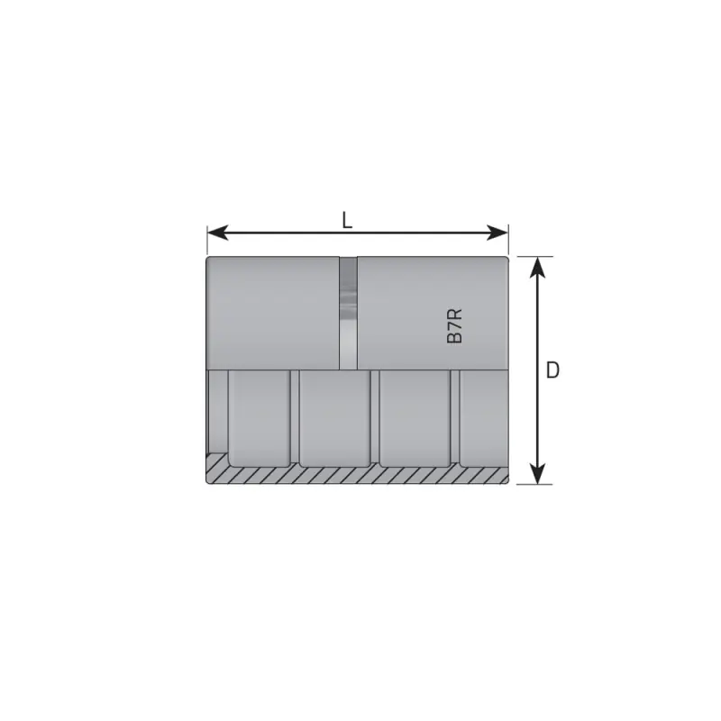 BOCCOLA PER TUBO 3/4" R7/MTH1/R6 SENZA PELATURA