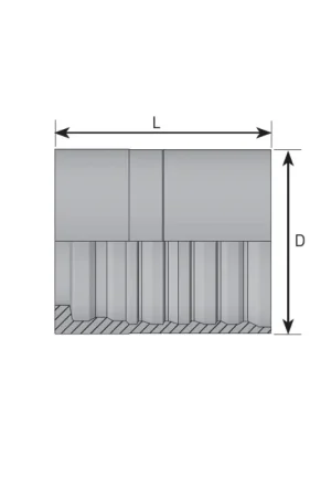 BOCCOLA PER TUBO 2" R13/R15 INTERLOCK DOPPIA PELATURA
