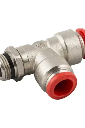 RACCORDO A T AUTOMATICO MASCHIO 1/4" GIREVOLE AL BRACCIO PER TUBO 10mm